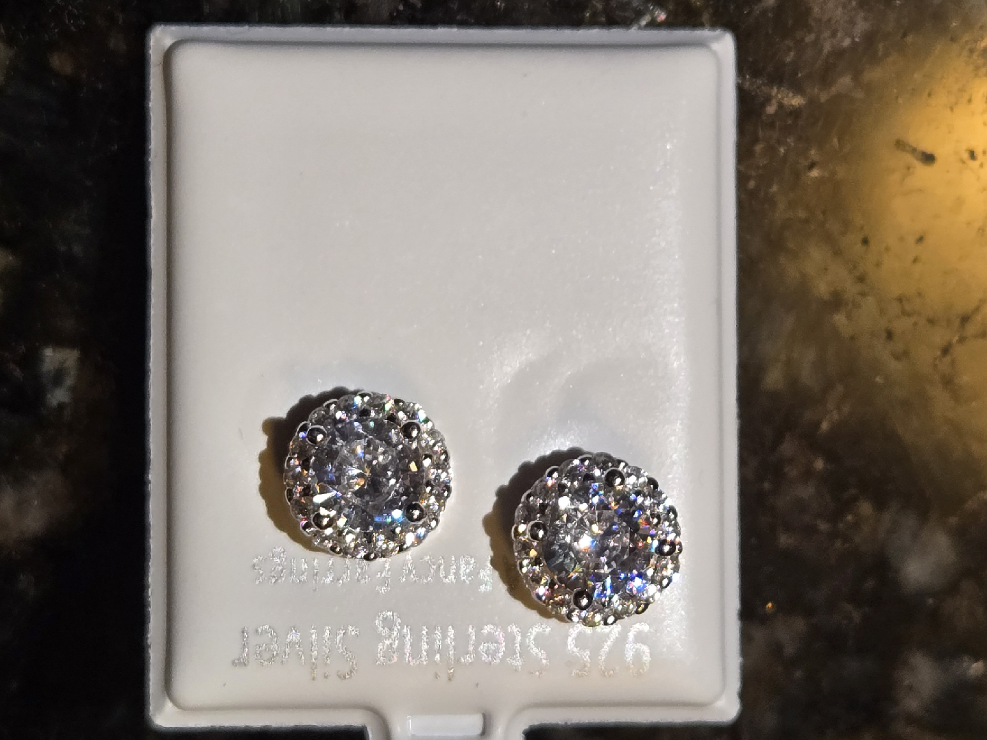925 Sterling Silver Moissanite Fancy Earrings - New!