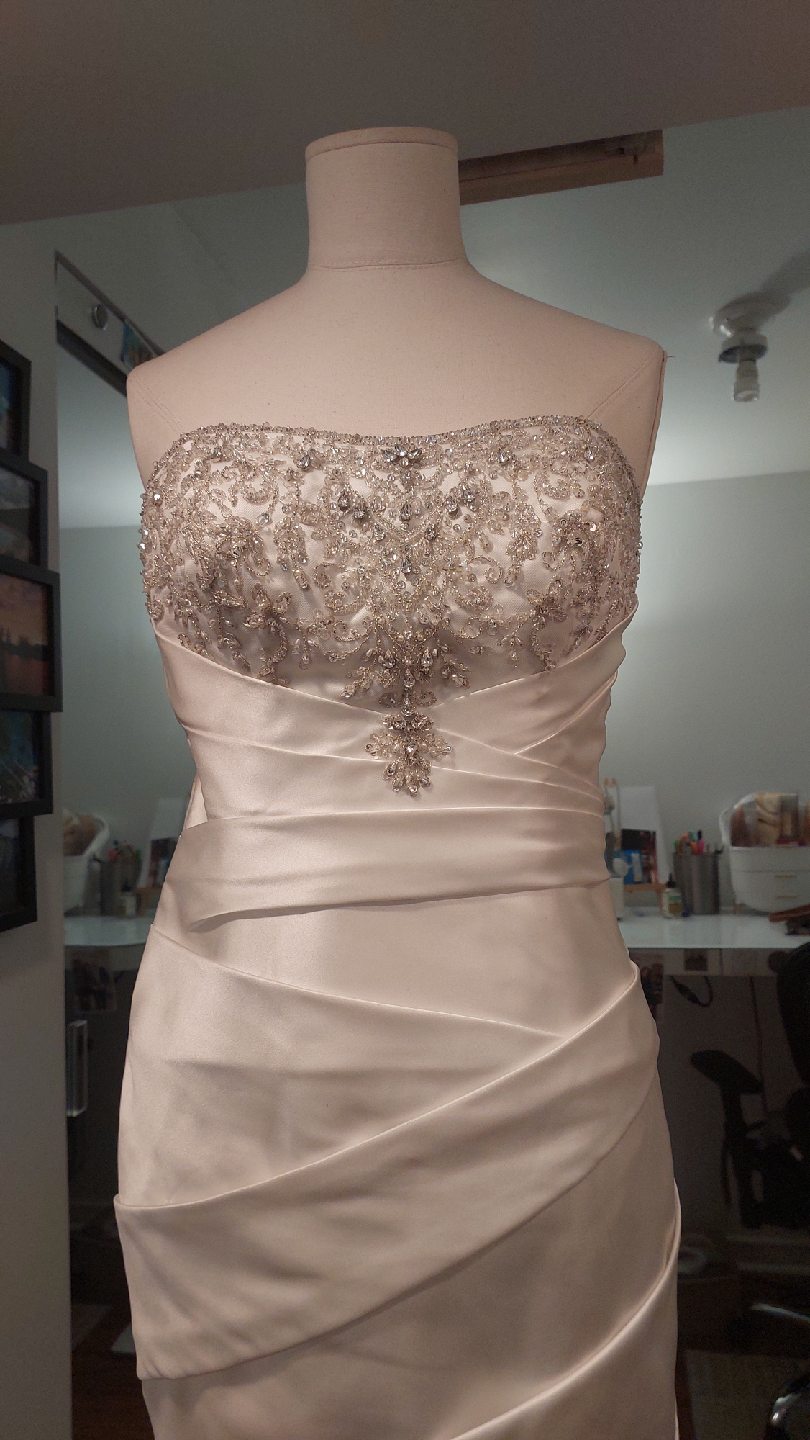 Wedding Dress - Strapless, Satin
