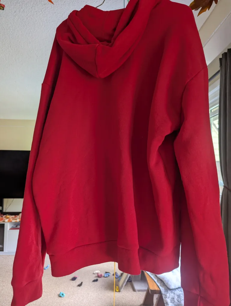 Men's XL Hollister Red Hoodie CASH ONLY AS IS image indicator(2)