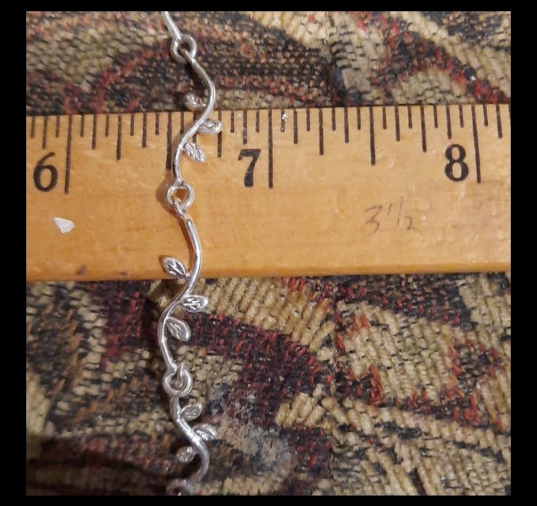 Authentic genuine solid sterling silver leaf vines bracelet - photo 4