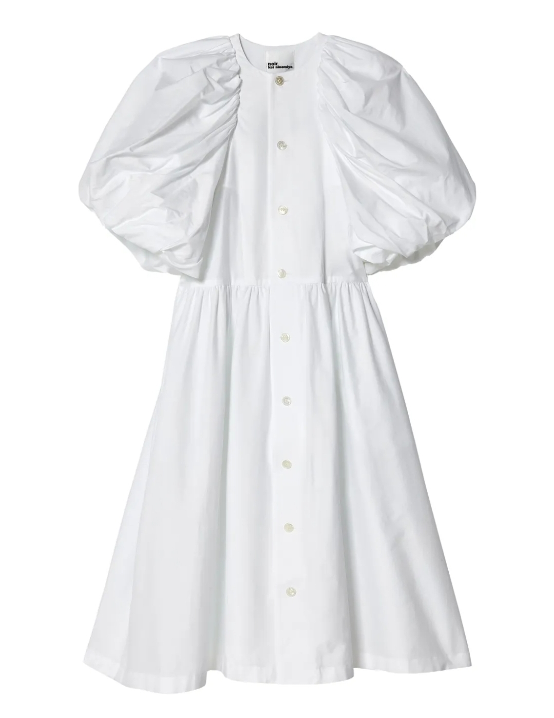Brand New Noir Kei Ninomiya White Cotton Dress - XS