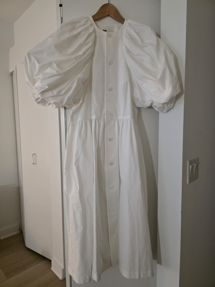 Brand New Noir Kei Ninomiya White Cotton Dress - XS - photo 3