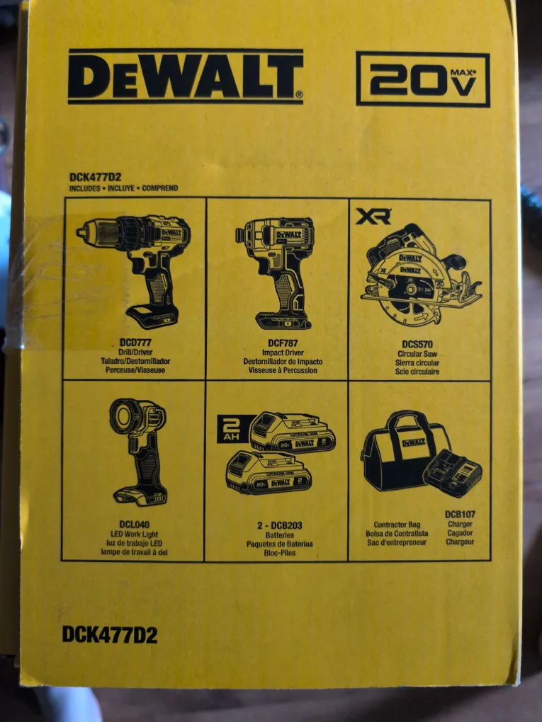 #cleanout DeWalt DCK477D2 20V MAX Cordless Drill Combo Kit image indicator(2)