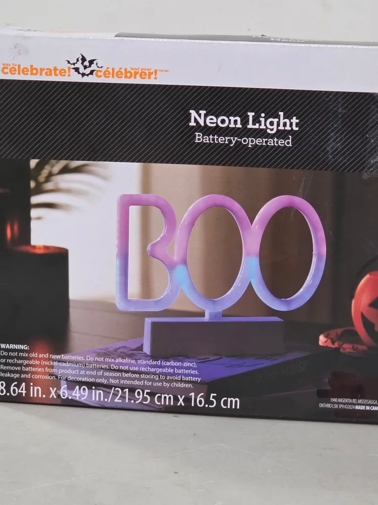Celebrate It! BOO Neon Light Halloween Decor image indicator(3)