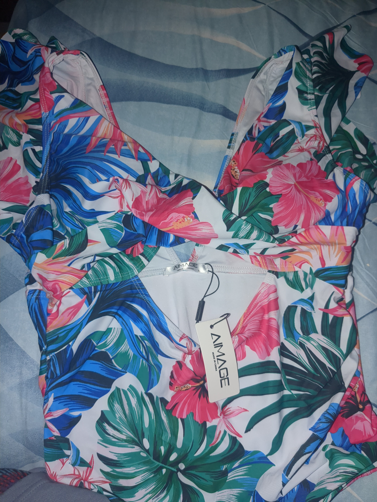 Aimage Floral Print swim suit- XL