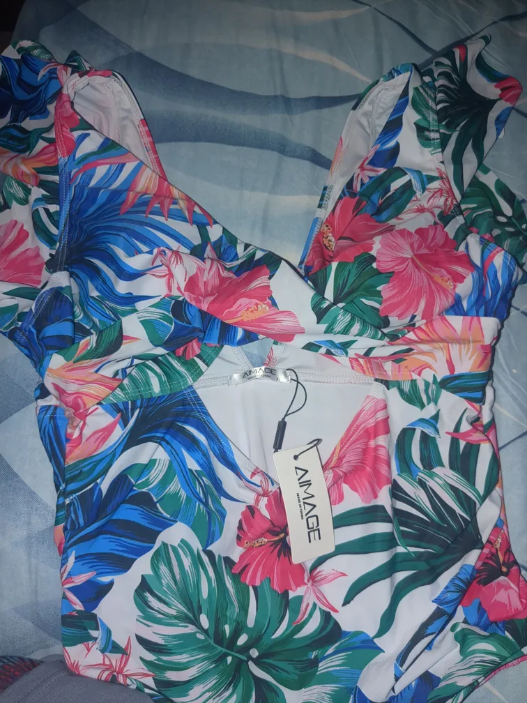 Aimage Floral Print swim suit- XL thumbnail