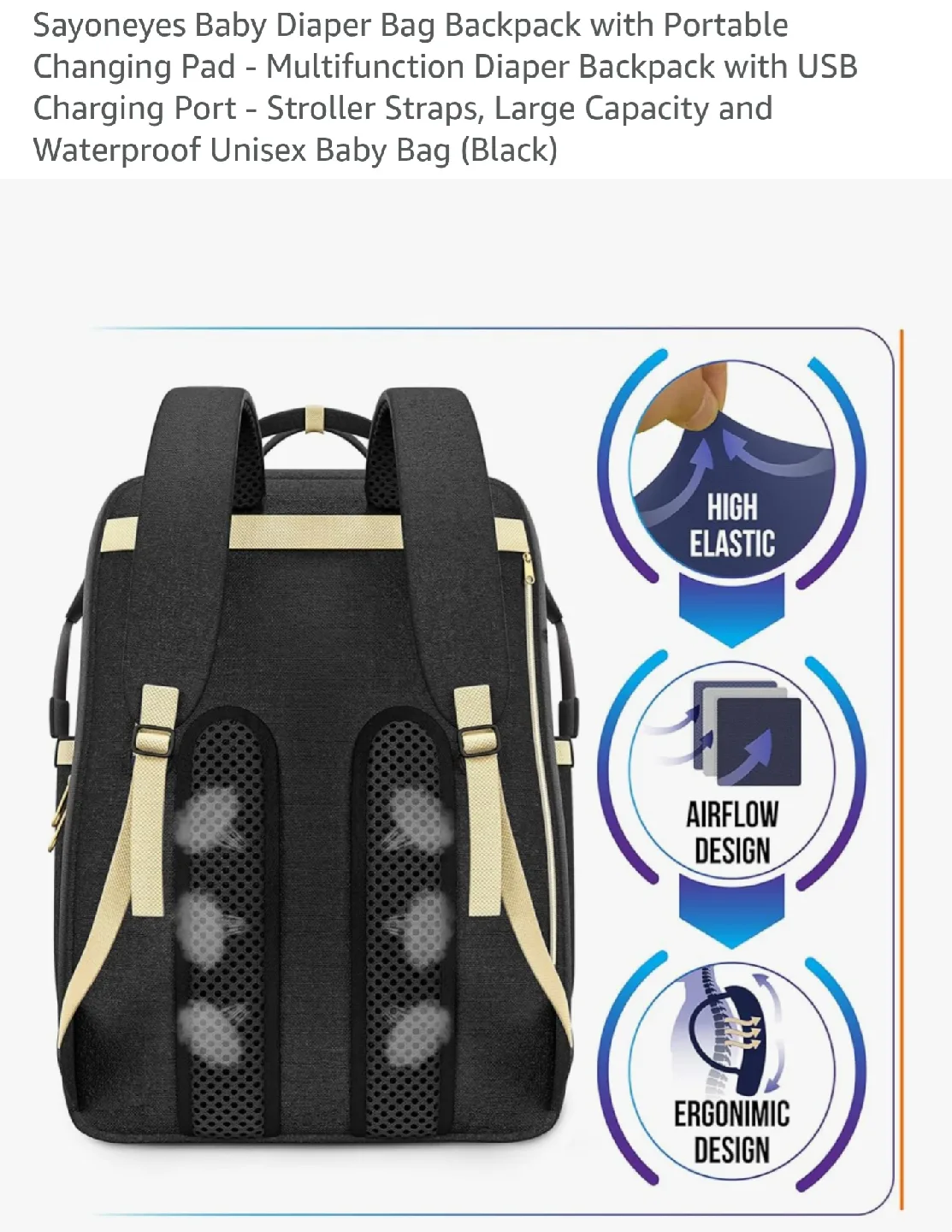 SayOneYes Baby Diaper Bag Backpack image indicator(2)