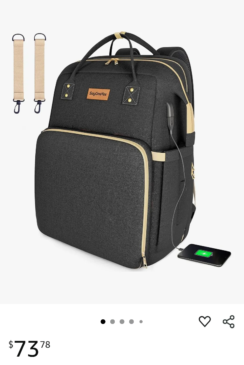 SayOneYes Baby Diaper Bag Backpack image indicator(3)