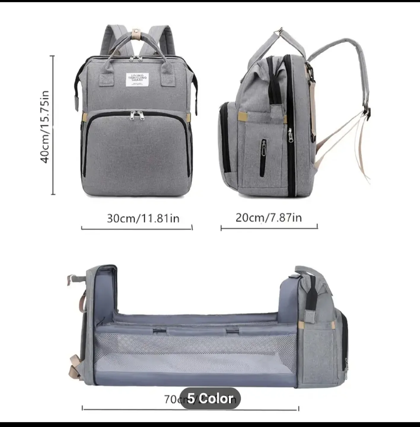 SayOneYes Baby Diaper Bag Backpack image indicator(6)