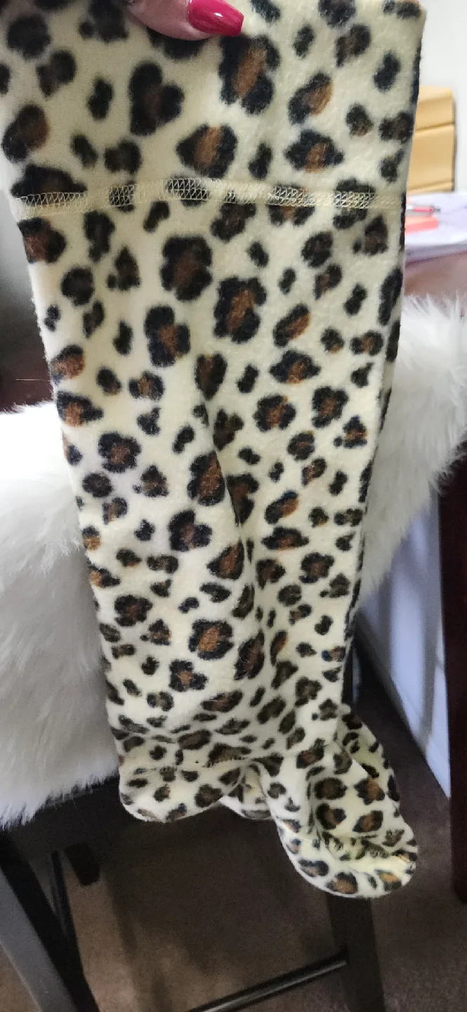Leopard Print Footed Boot Socks image indicator(2)