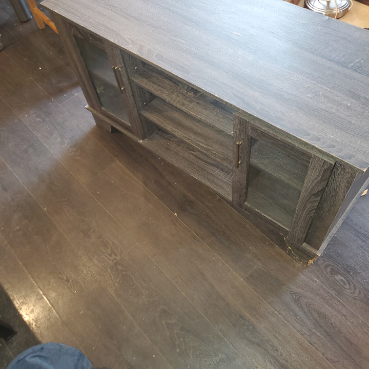 Grey Wood TV Stand/Entertainment Unit - photo 3