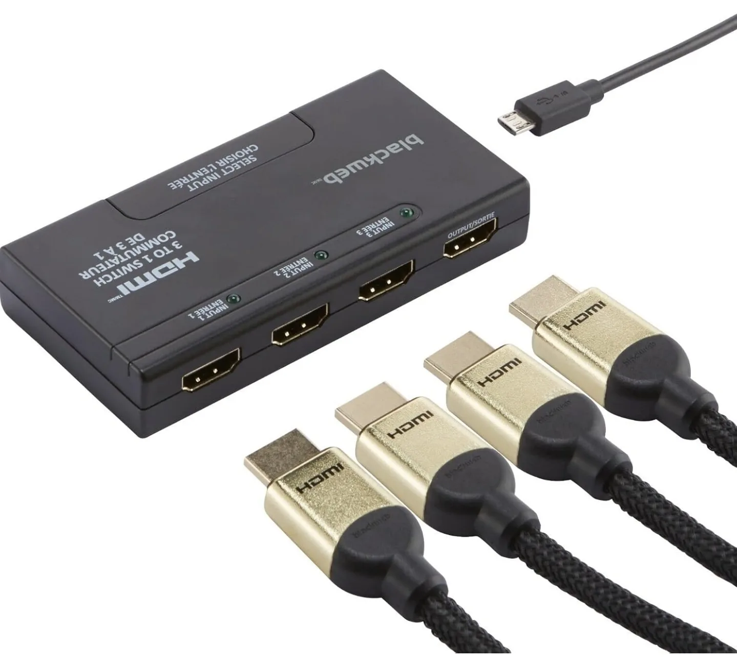 Blackweb 3-Device HDMI Switch❤️ image indicator(2)