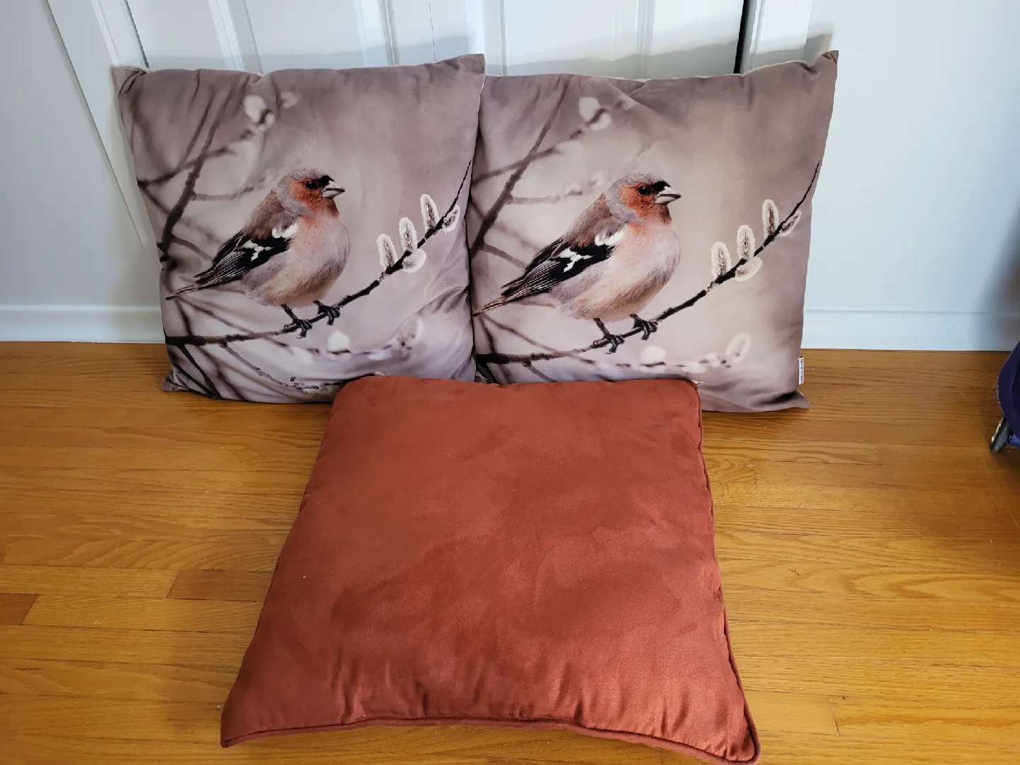 Decorative Bird Print Pillows - Set of 3 image indicator(2)