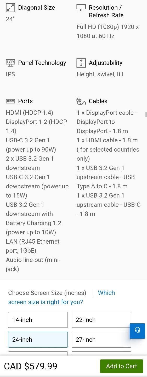 New Dell Pro 24 Plus Touch USB-C Hub Monitor - P2424HT - photo 2