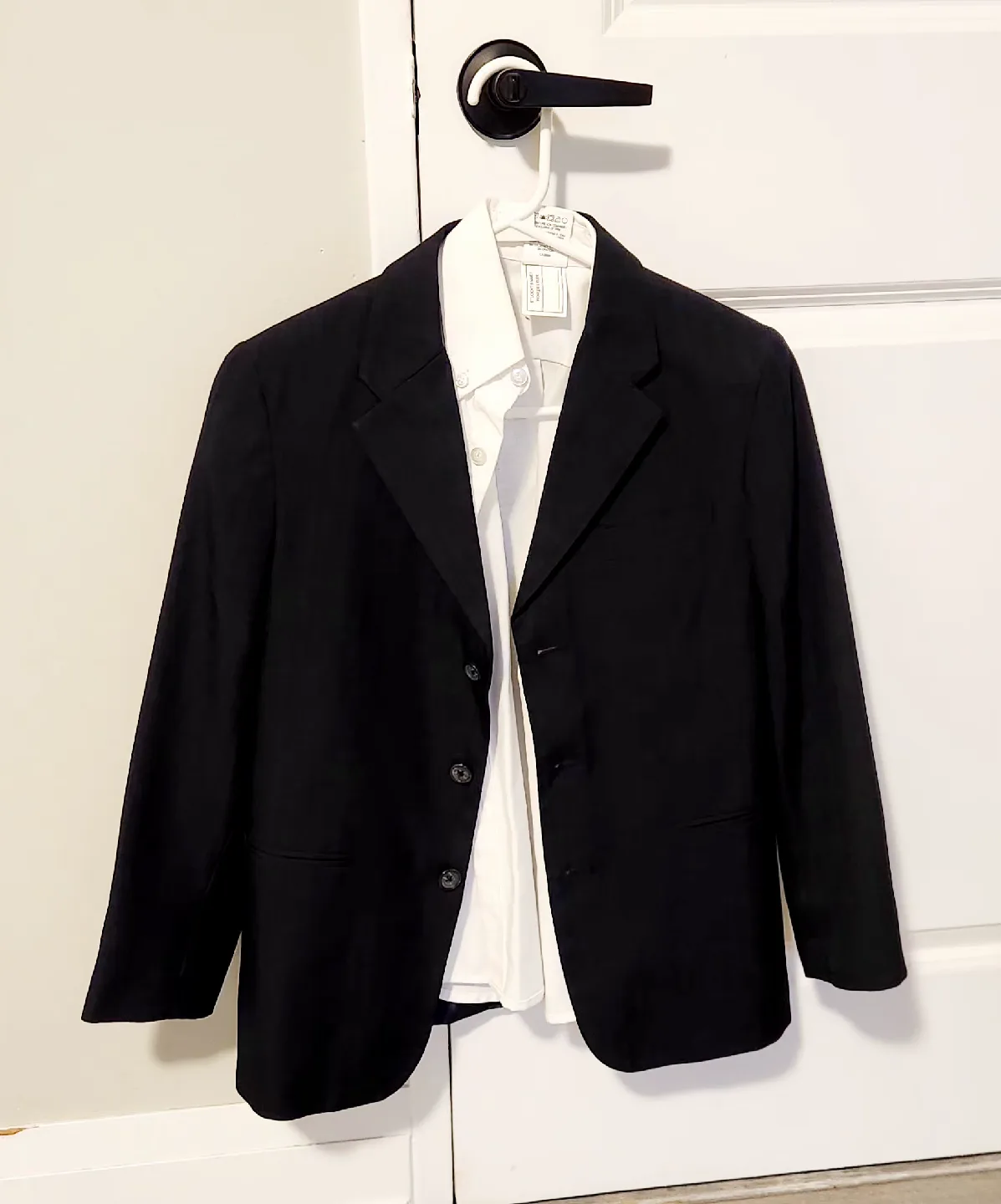 Boys Black Blazer & White Shirt Set thumbnail