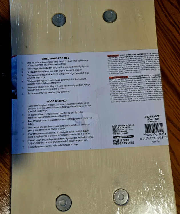 SNOWBOARD - SportsStuff Wood Snowboard - Beginner's Kids image indicator(7)