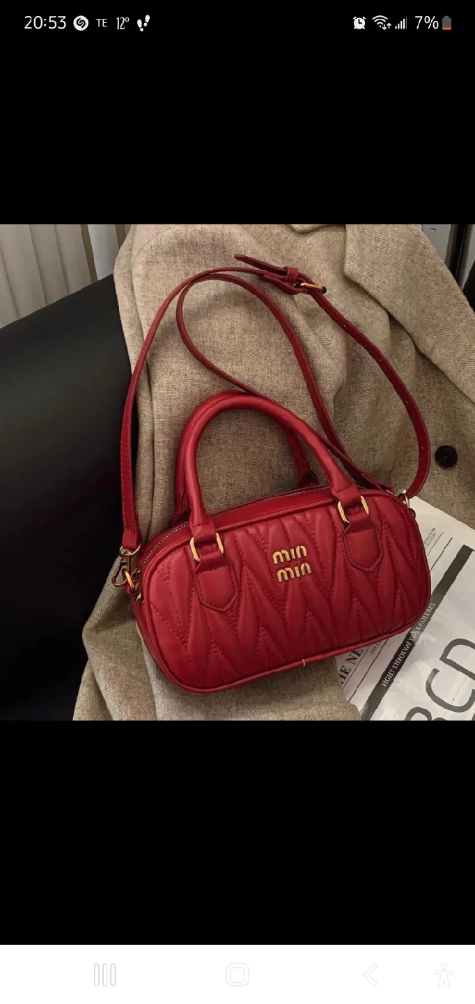 Red Leather Handbag