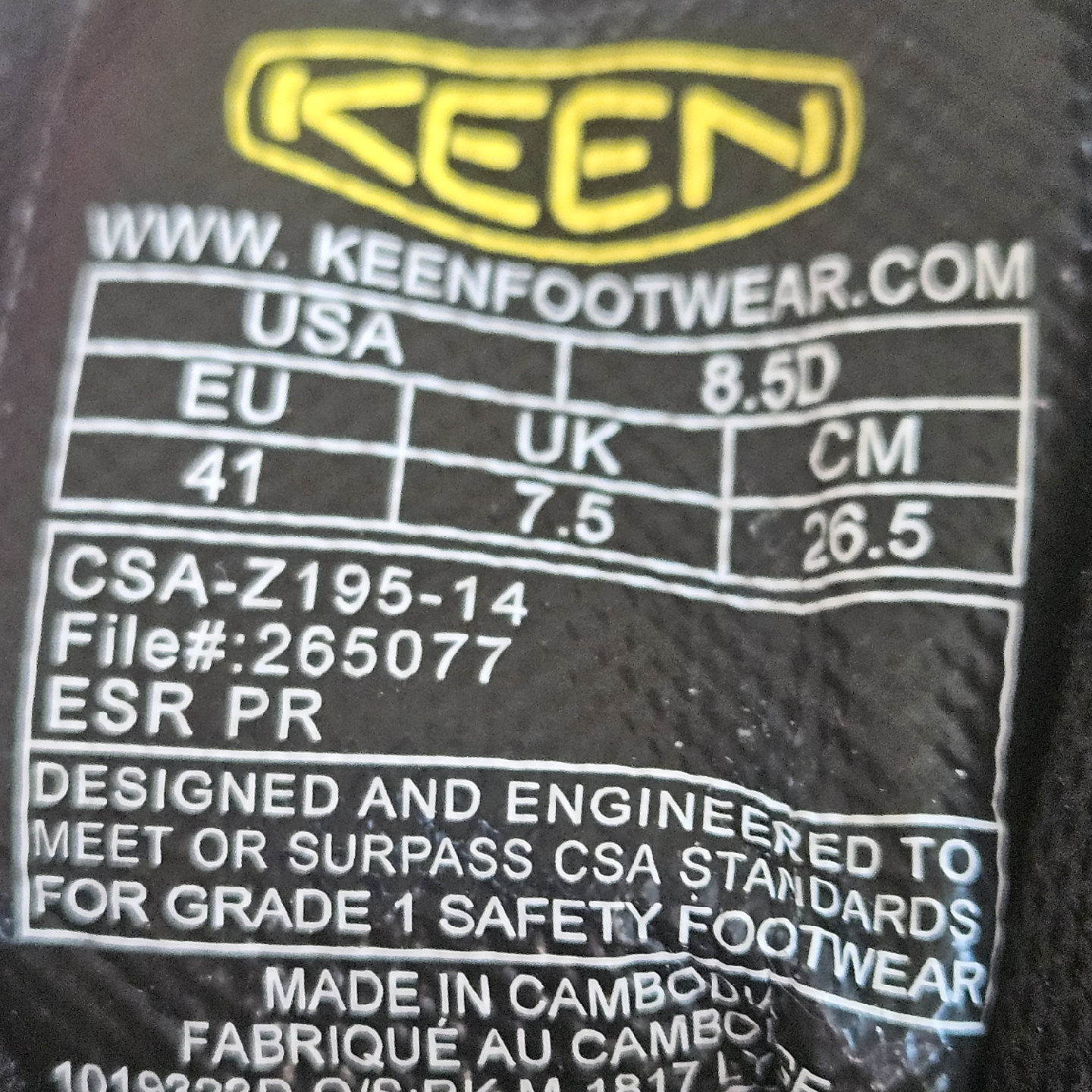 Keen Utility San Antonio Mid Work Boot Black CSA Men Size 8.5 - photo 3