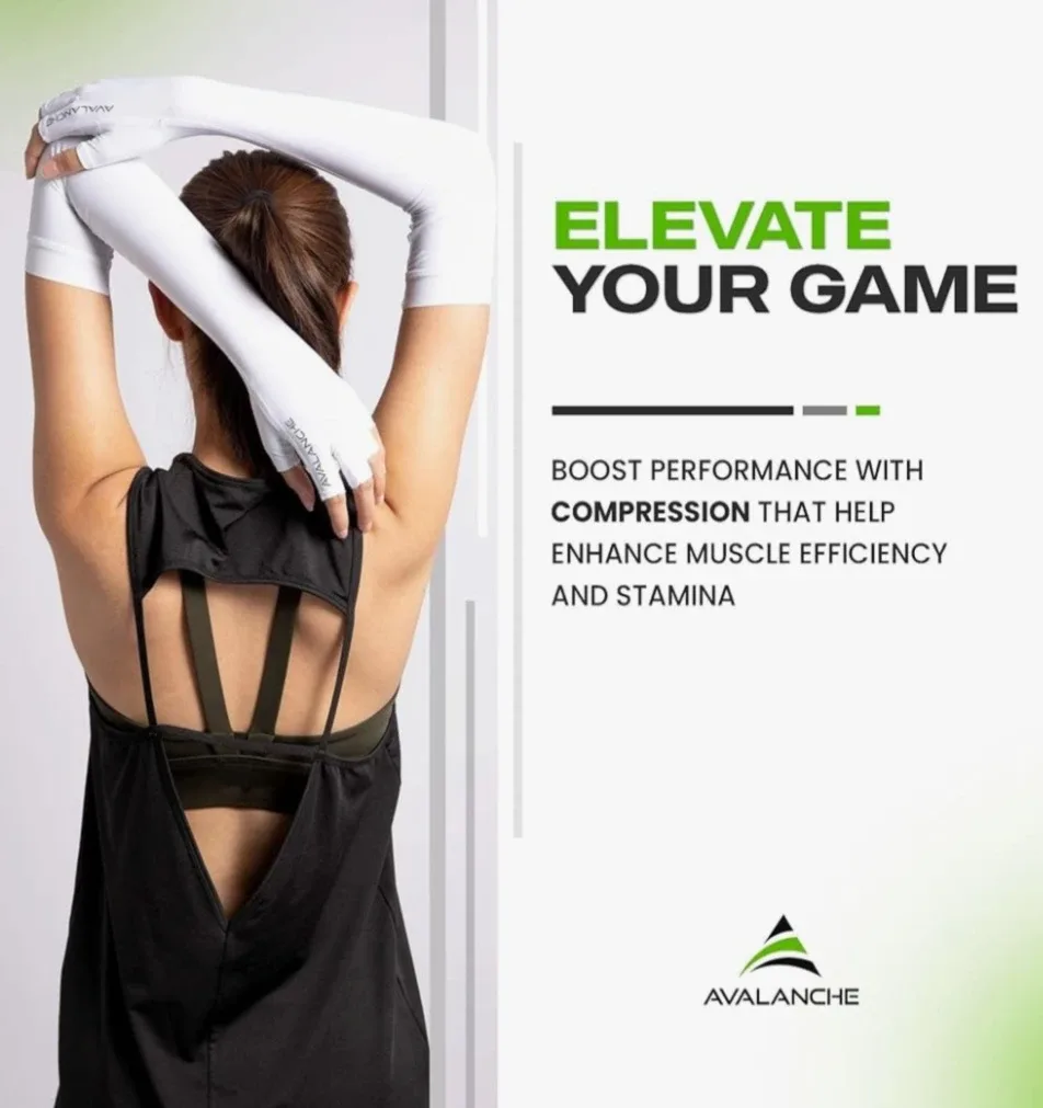 White Compression Arm Sleeves - Size M image indicator(2)