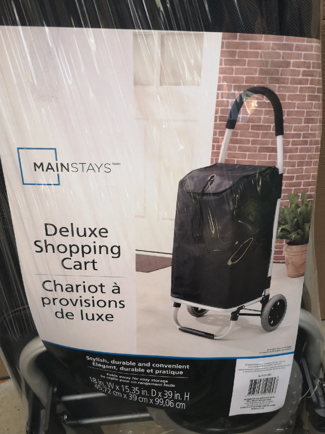 Mainstays Deluxe Shopping Cart - New in Package! - photo 2