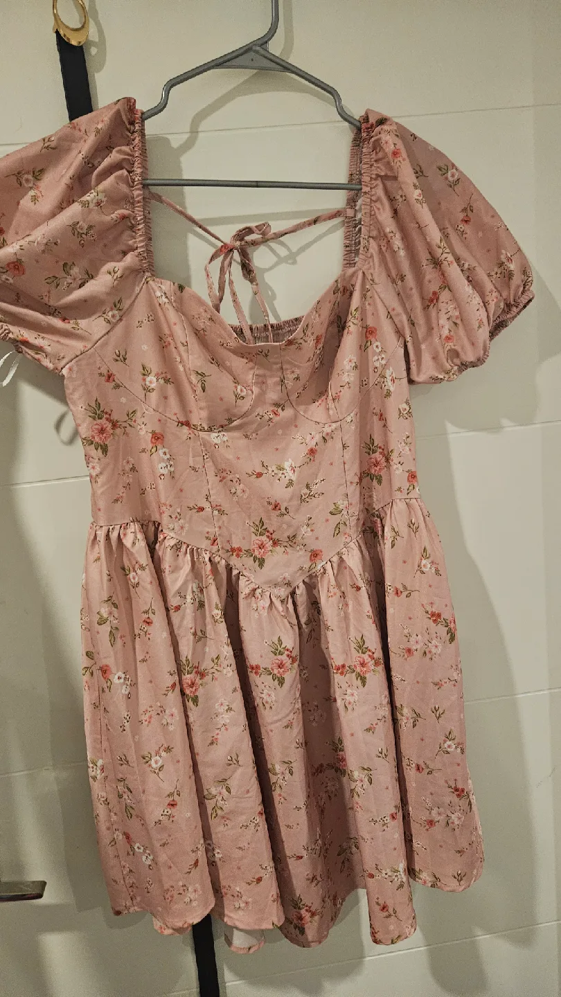 Floral Puff Sleeve Mini Dress