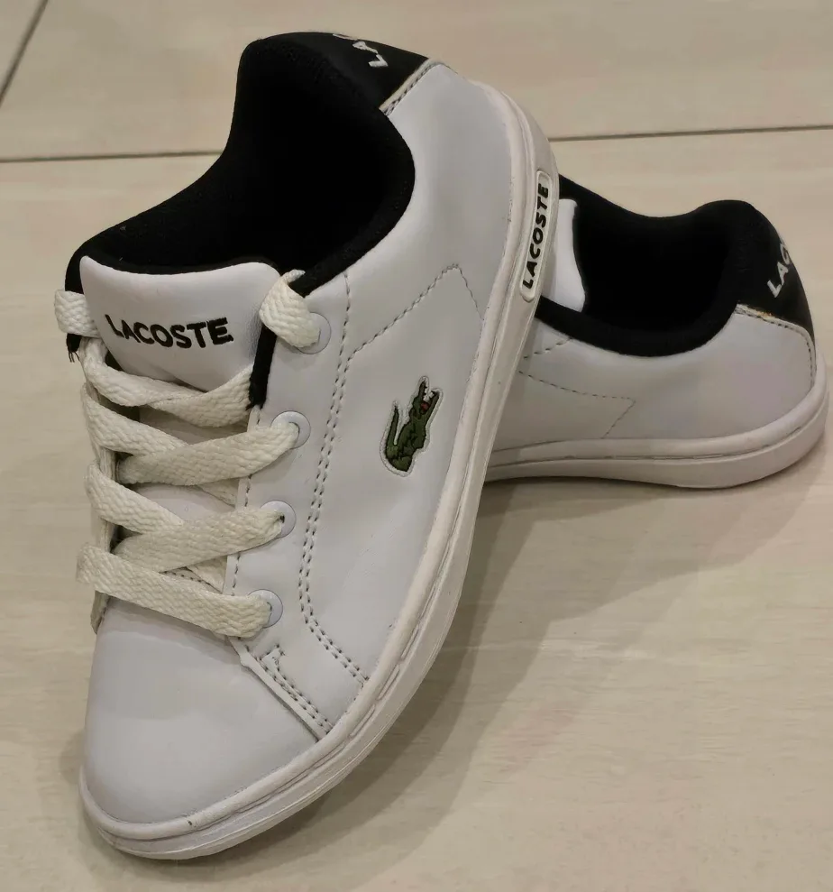 Lacoste White Sneakers! - Size 9 Kids thumbnail