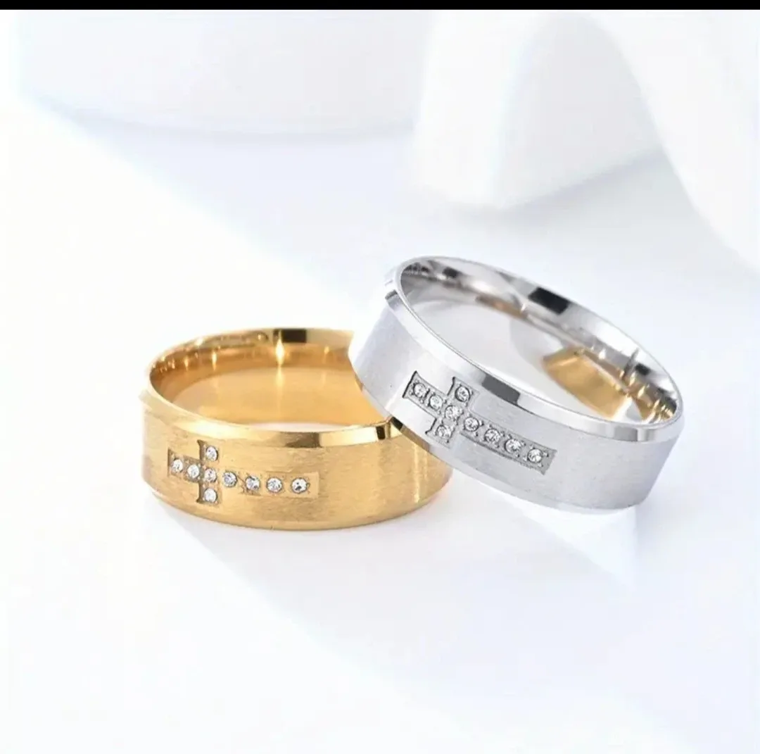 Jesus Cross Ring - Gold, Silver, Black image indicator(8)