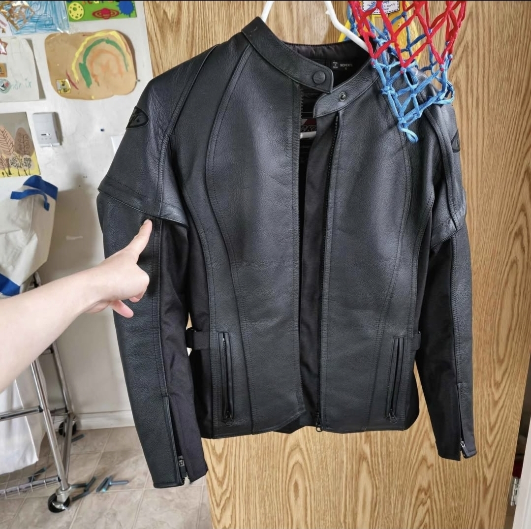 Brand New Lady Joe Rocket Motorcycle Leather Jacket. Size S-M