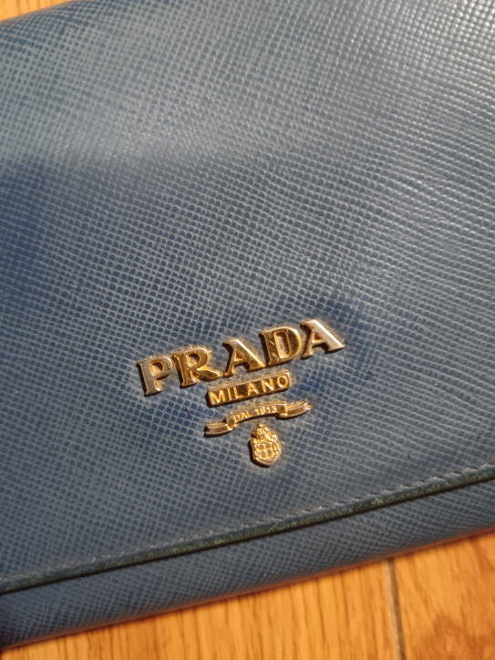Prada Saffiano Metal Bluette Wallet - photo 2