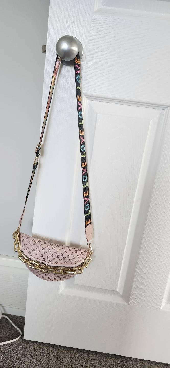 Pink Fanny Pack with Gold Chain(New) - photo 3