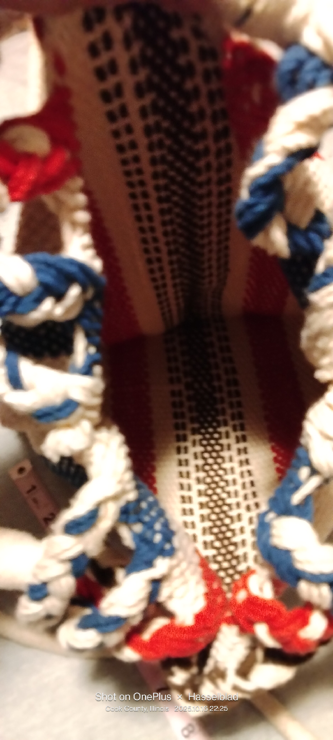 Striped Woven Tote Bag - photo 3
