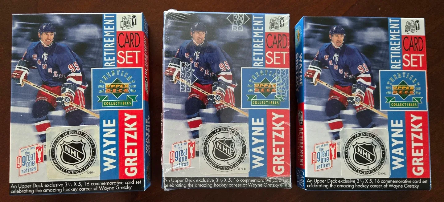 2 Sets Wayne Gretzky Retirement Card Sets. $20ea. image indicator(4)