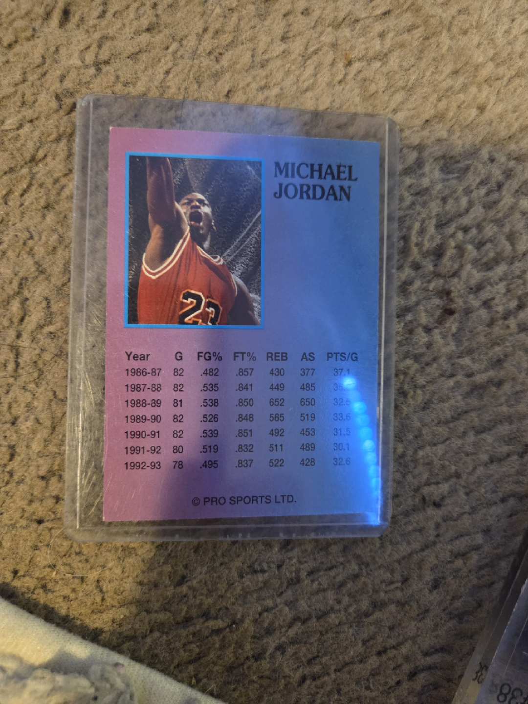 Michael Jordan Pro Sports LTD Trading Card - photo 2