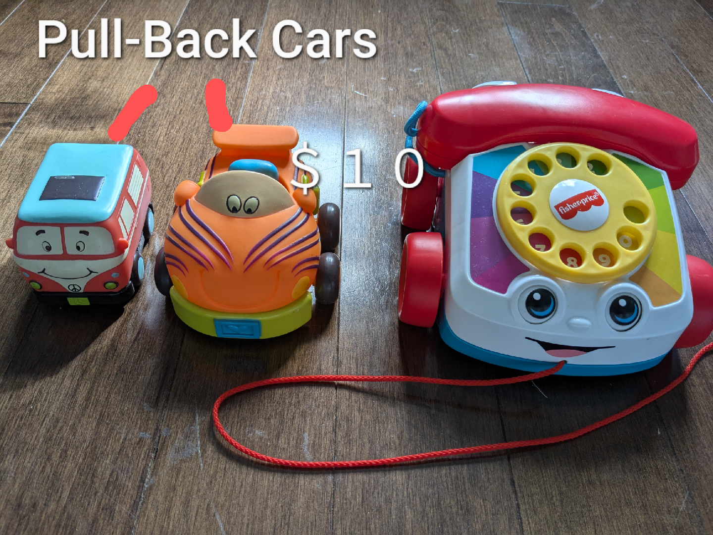 Fisher-Price Pull-Back Cars & Phone Toy Bundle
