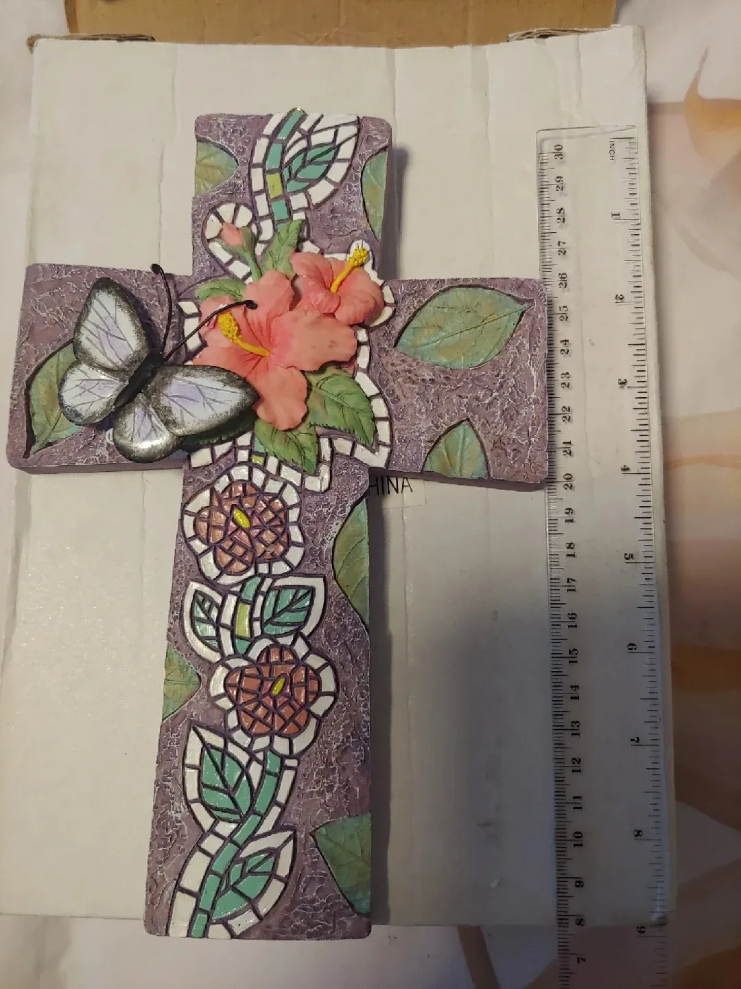 Decorative Floral Cross with Butterfly 🧡 image indicator(4)