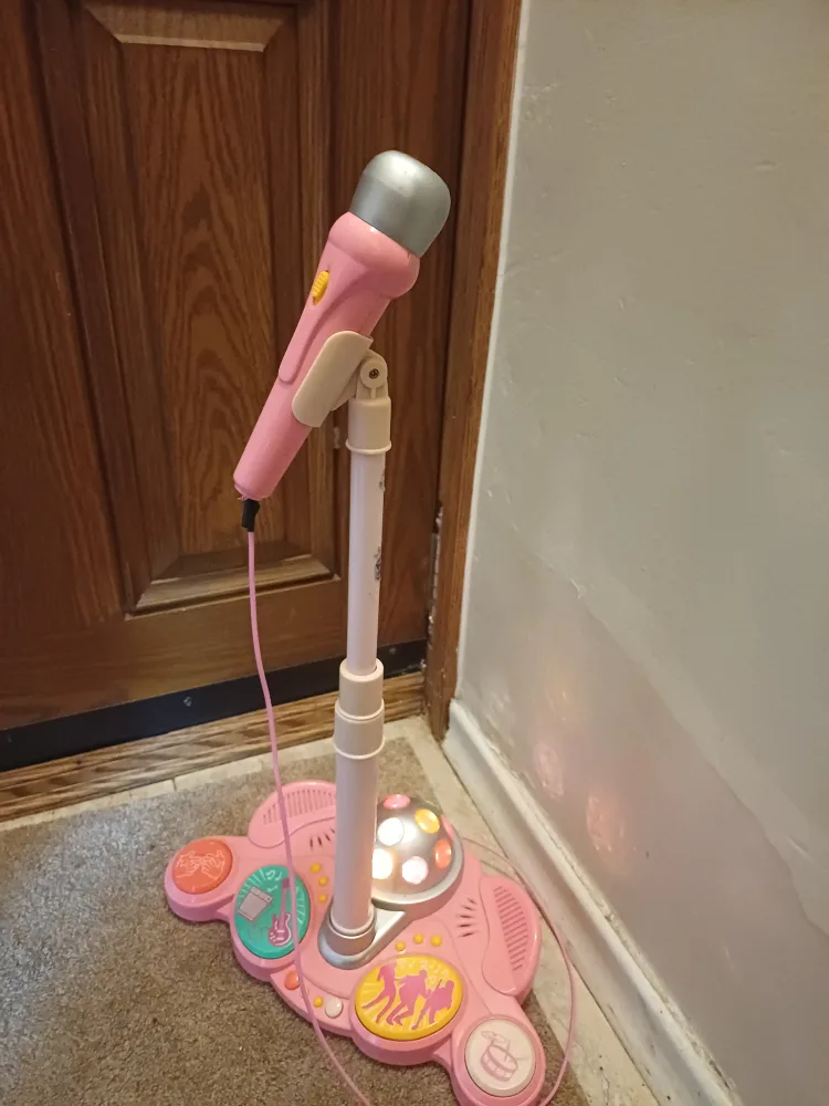 Pink Kids Karaoke Microphone Stand image indicator(4)