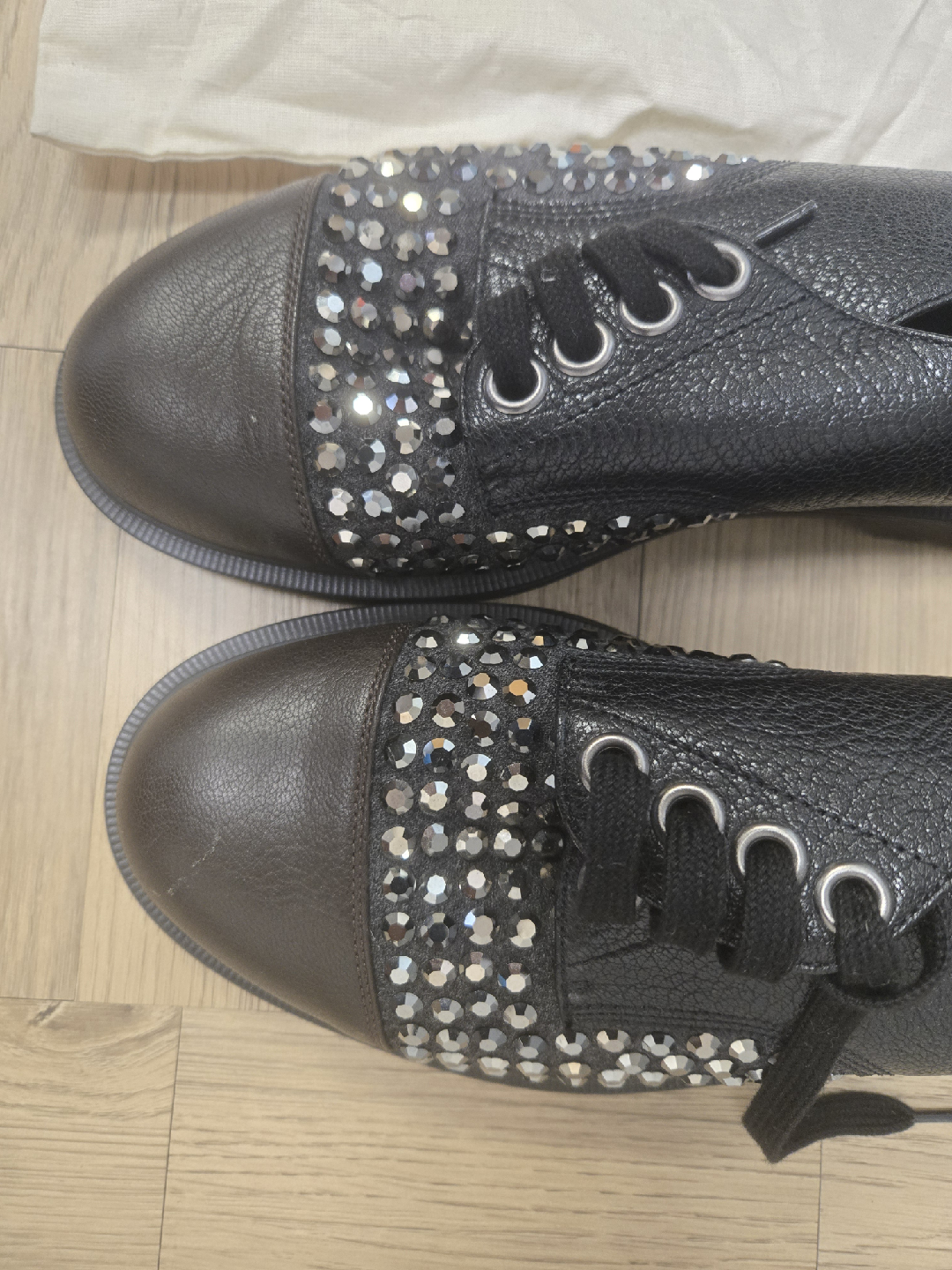 Marni Embellished Leather Oxford Shoes - Size 40 - photo 2