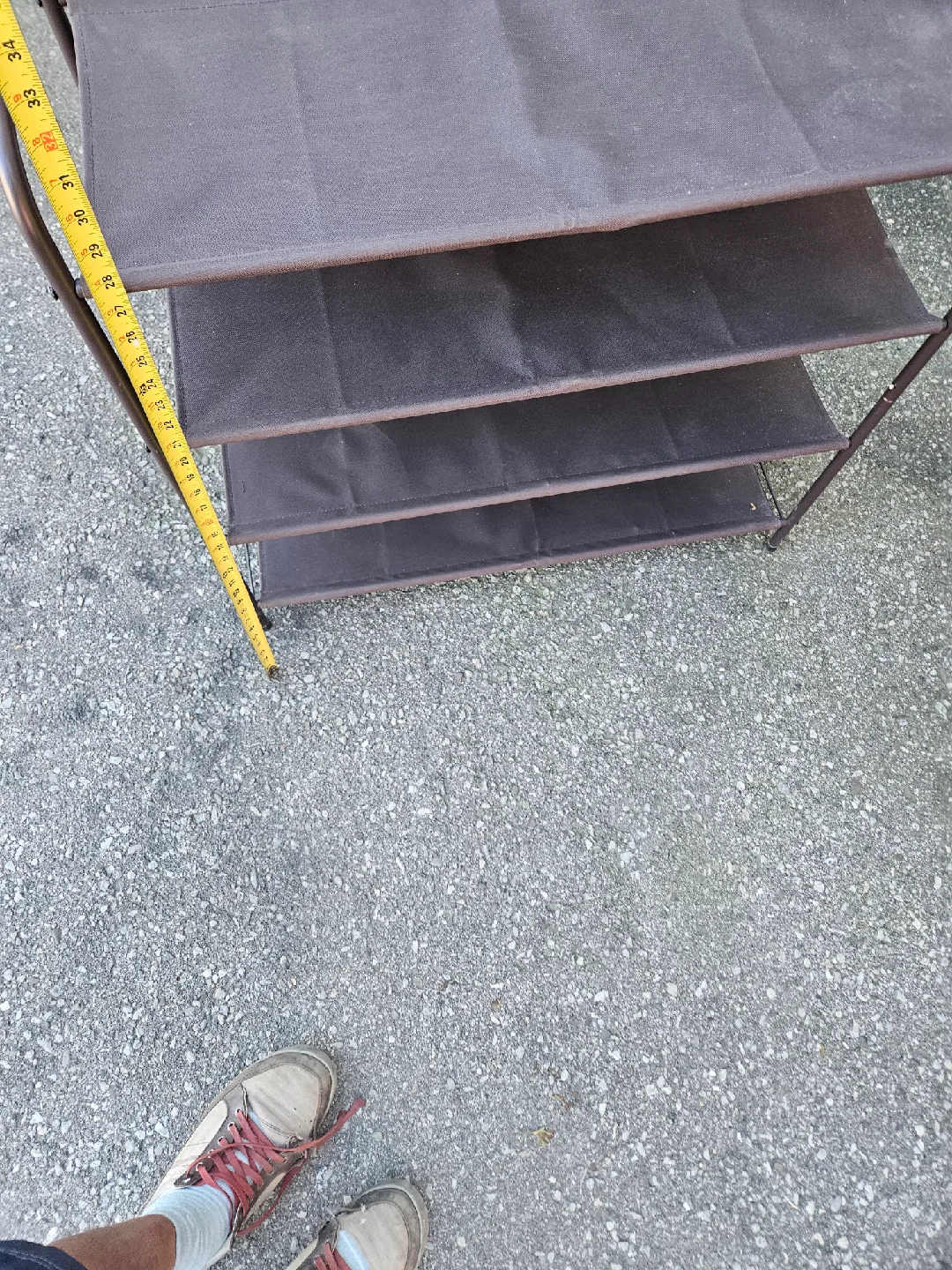 Brown 3-Tier Shoe Rack - like new image indicator(2)