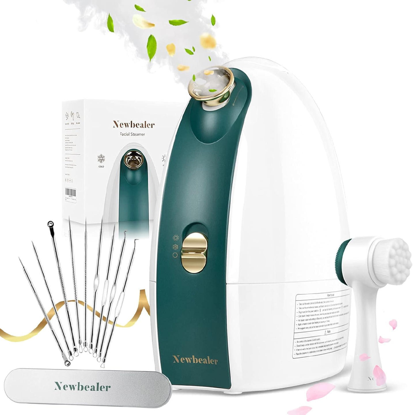 Newbealer Facial Steamer, 3in1 Aromatherapy Face Humidifier