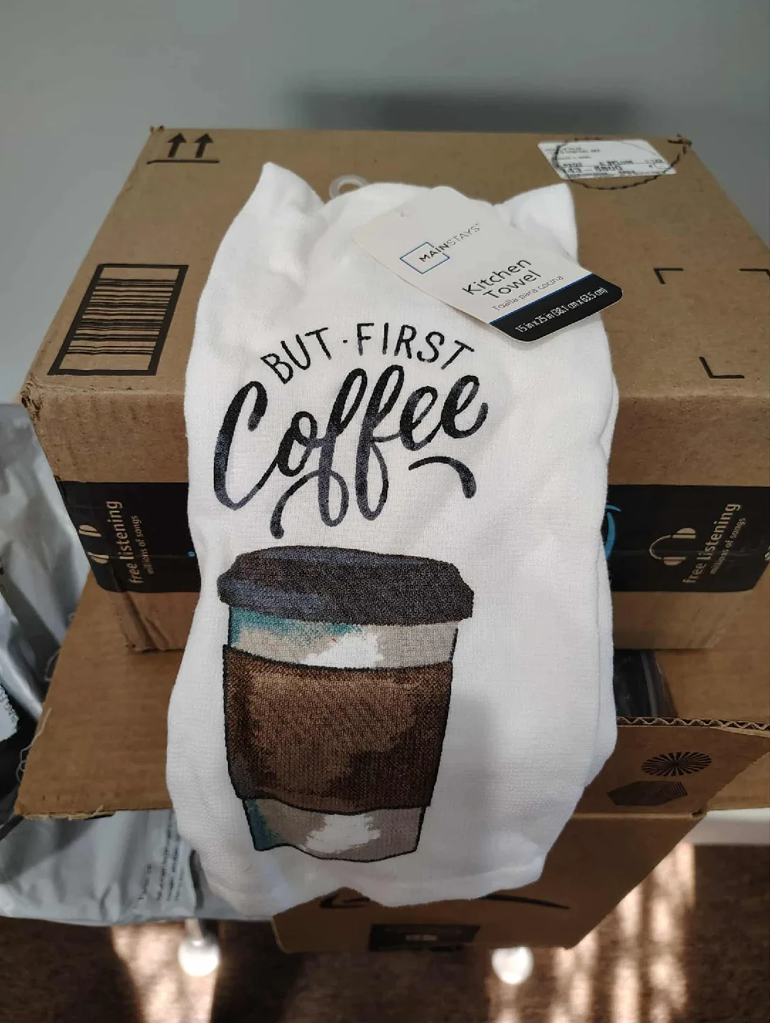 Mainstays Kitchen Towel - But First Coffee thumbnail