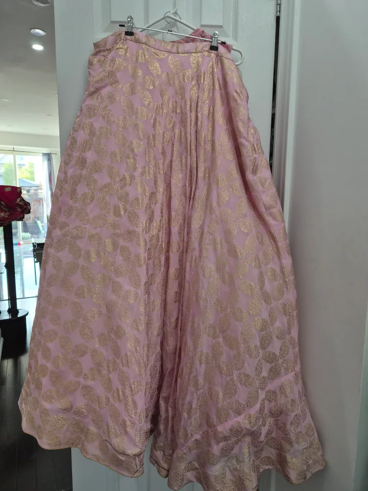 Pink Lehenga Skirt and Top Set image indicator(2)