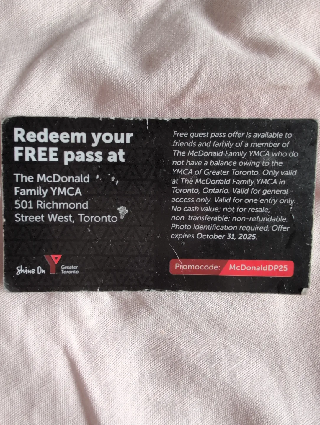 McDonald Family YMCA Guest Pass - Expires Oct 31, 2025 image indicator(2)