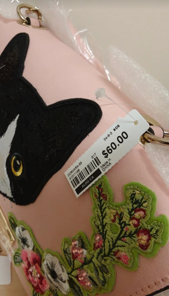 New Aldo Corvara-55 Pink Cat Crossbody Bag - photo 3
