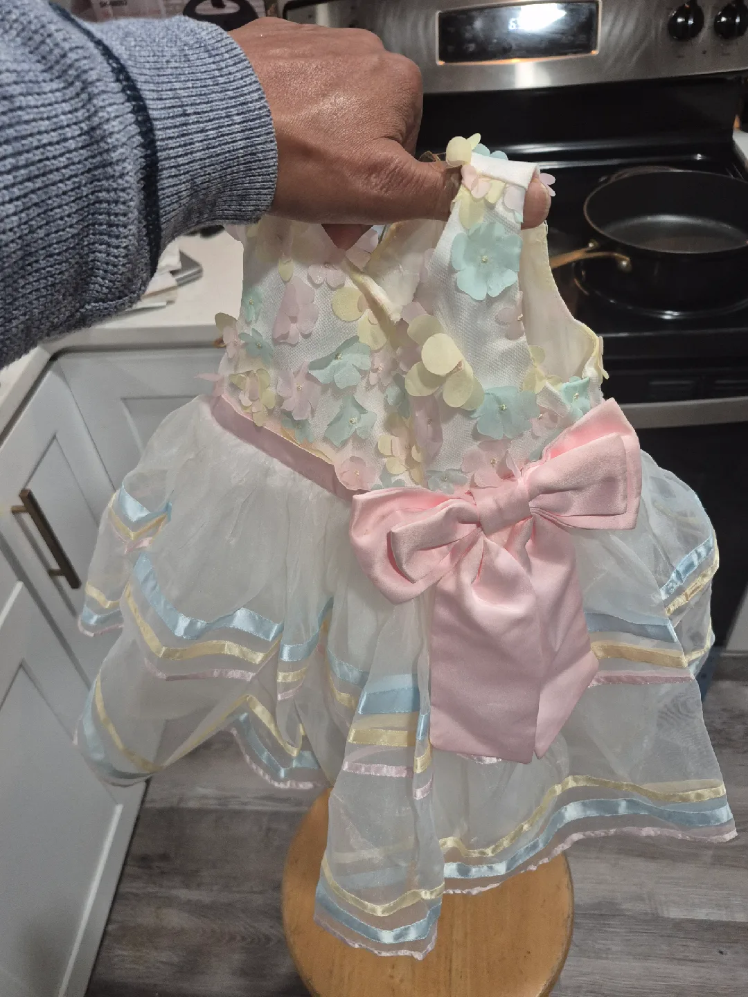 Girl's Party Dress with Bow image indicator(4)