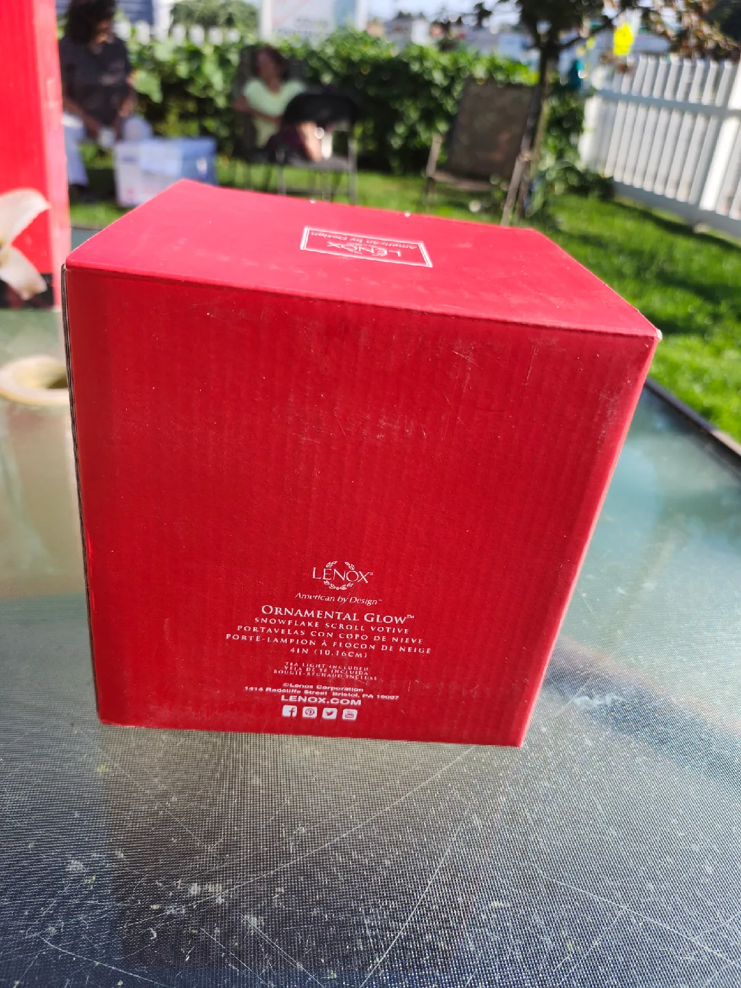 Lenox Ornament Glow Snowflake Scroll Votive - New in Box image indicator(2)