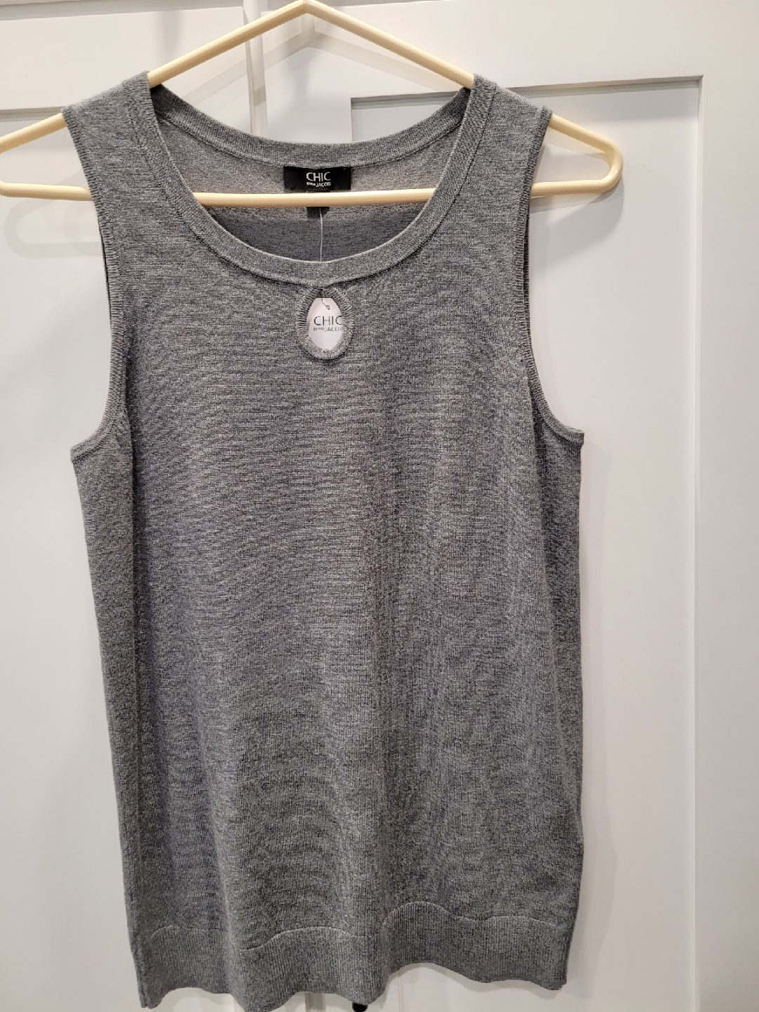 New Chic by PAR JACOB Grey Tank Top - Size S