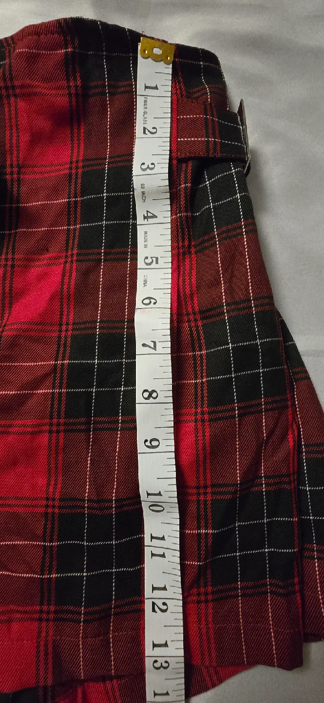 NEW! Girls Justice Red Plaid Skort - Size 12 Youth image indicator(3)