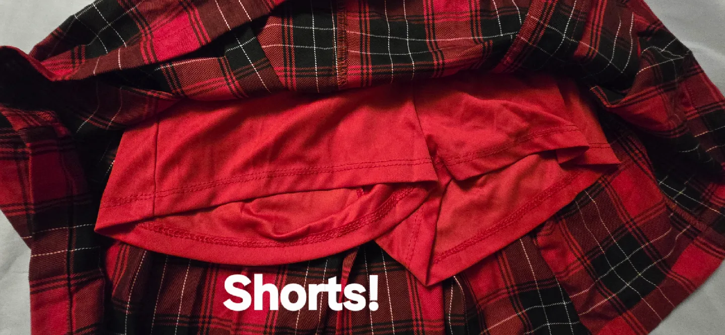 NEW! Girls Justice Red Plaid Skort - Size 12 Youth image indicator(4)