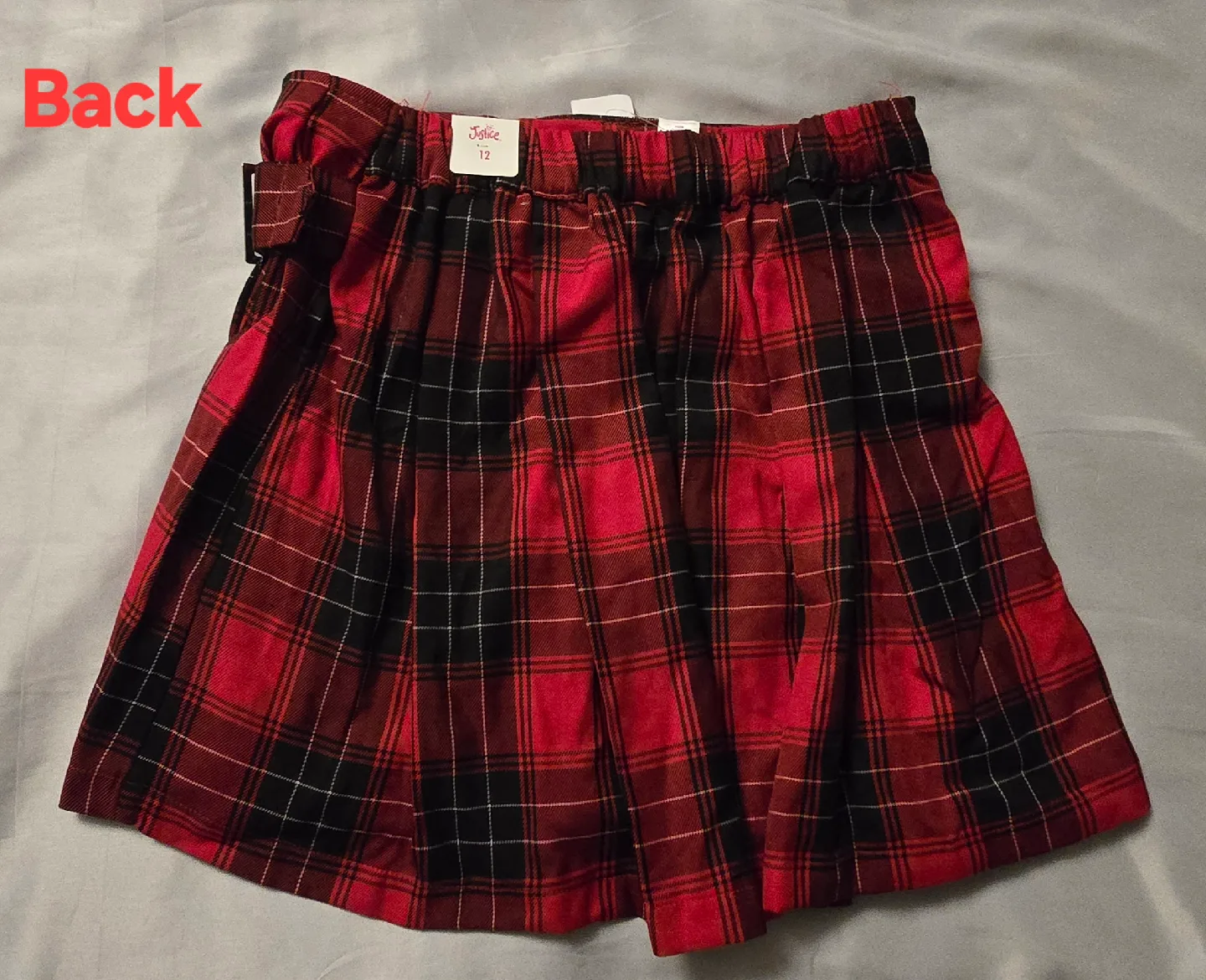 NEW! Girls Justice Red Plaid Skort - Size 12 Youth image indicator(5)