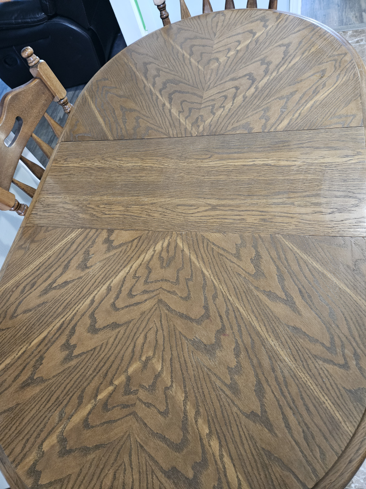 Solid Oak (Extendable) Dining Table with 4 Chairs - photo 2